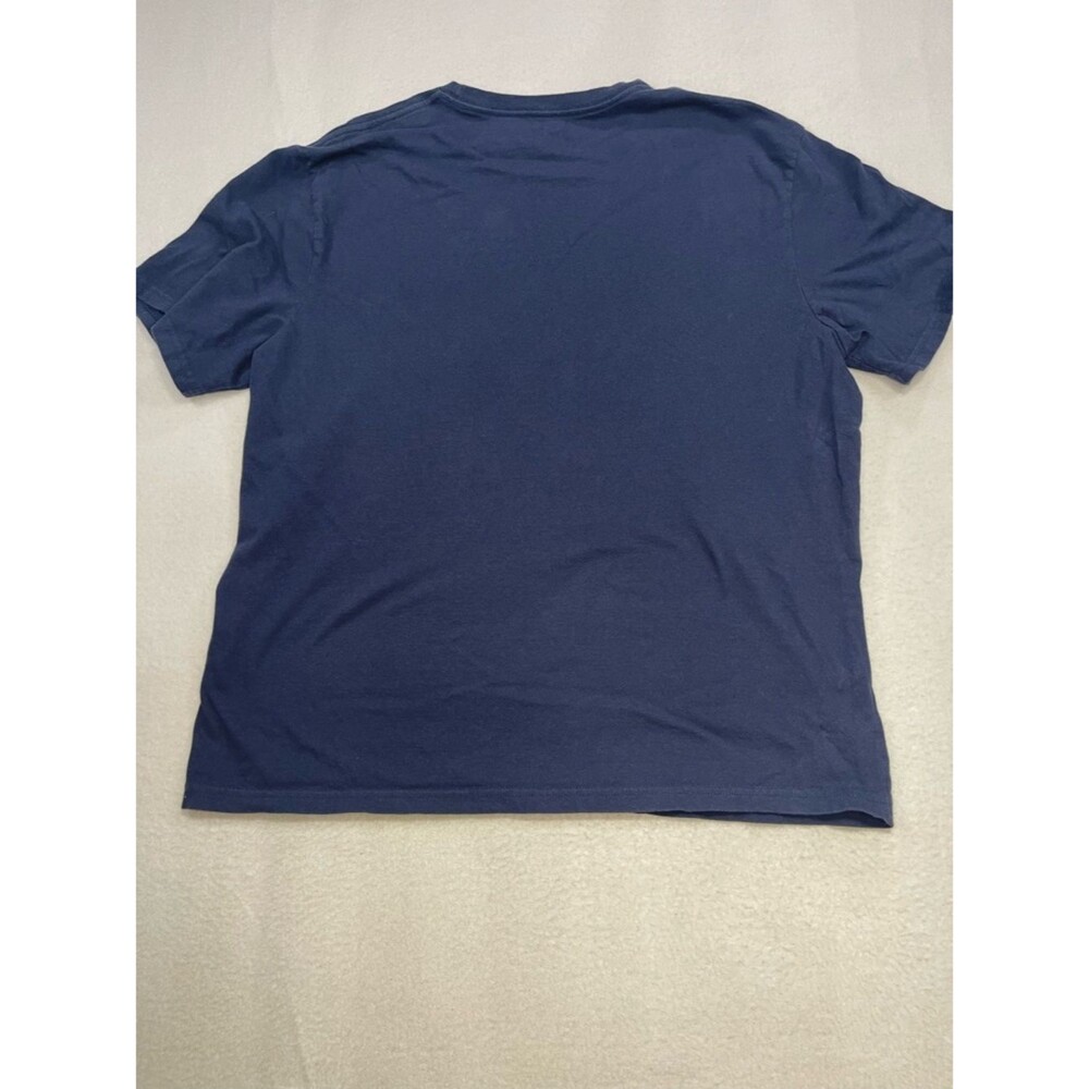 Fender Graphic Tee Large Navy Blue Lucky Brand Guitar Logo T-Shirt - Picture 2 of 5